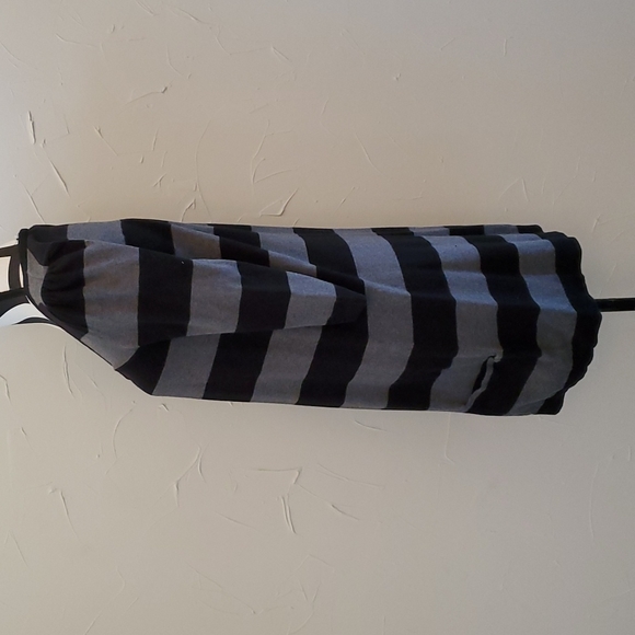 Pink Rose Black & Gray Striped Sweater Dress Med - Picture 2 of 7